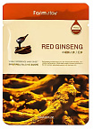 Маска омолаживающая для лица тканевая с женьшенем FarmStay Visible Difference Mask Sheet Red Ginseng