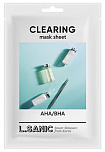 Маска для лица тканевая с AHA/BHA кислотами для очищения пор 25мл L.SANIC AHA/BHA Clearing Mask Shee