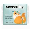 Прокладки ежедневные хлопковые XS 20шт SECRETDAY PURE LOVE XS 20шт