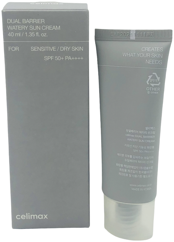 Крем солнцезащитный для сухой и чувствительной кожи - Celimax Dual barrier watery sun cream, 40мл