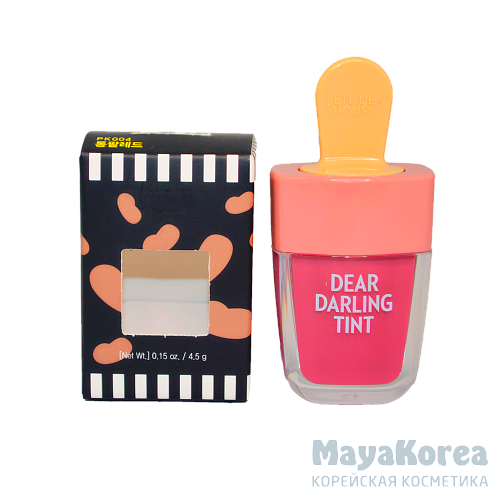 Тинт увлажняющий гелевый для губ Etude House Dear Darling Water Gel Tint Red Bean Red 4,5г