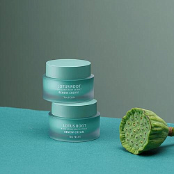 Крем для лица увлажняющий с экстрактом лотоса - TheYEON Lotus root renew cream, 50мл