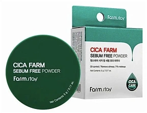 Матирующая рассыпчатая пудра с центеллой азиатской - FarmStay Cica Farm Sebum Free Powder, 5г