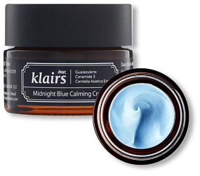 Крем для лица Глубокоувлажняющий ночной - Dear, Klairs Midnight blue calming cream, 30мл