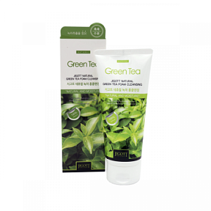Пенка для умывания с экстрактом зеленого чая 180мл JIGOTT Natural Green Tea Foam Cleansing