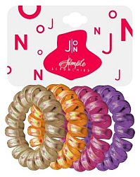 Резинки-пружинки для волос в ассортименте - J:on Simple Scrunchies, 4шт (упаковка)
