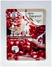 Маска для лица тканевая с экстрактом граната 23мл 3W CLINIC Fresh Pomegranate Mask Sheet