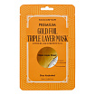 Маска для лица увлажняющая на основе золотой фольги KOCOSTAR PREMIUM GOLD FOIL TRIPLE LAYER MASK