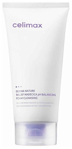 Пенка для умывания нежная успокаивающая - Celimax Relief madecica pH balancing foam cleansing, 150мл
