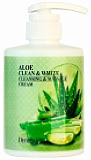 Крем для лица с алоэ массажный - Deoproce Clean&white cleansing massage cream aloe, 430мл