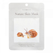 Маска для лица тканевая с муцином улитки 25г FOODAHOLIC NATURE SKIN MASK #SNAIL