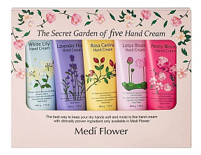 Набор кремов для рук «цветочный сад» - MediFlower The secret garden of five hand cream