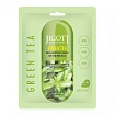 Маска тканевая для лица с экстрактом зелёного чая - JIGOTT GREEN TEA REAL AMPOULE MASK