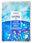 Маска для лица тканевая с экстрактом морских водрослей DEOPROCE COLOR SYNERGY EFFECT SHEET MASK BLUE