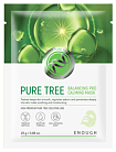 Маска тканевая для лица успокаивающая с экстрактом чайного дерева - Enough Premium pure tree balanci