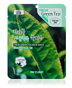 Маска увлажняющая тканевая с экстрактом зеленого чая 23мл 3W CLINIC Fresh Green Tea Mask Sheet