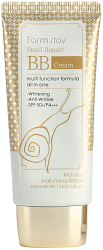 Крем BB восстанавливающий с муцином улитки - FarmStay Snail repair SPF50+/PA+++, 50г