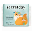 Прокладки ежедневные хлопковые XS 20шт SECRETDAY PURE LOVE XS 20шт