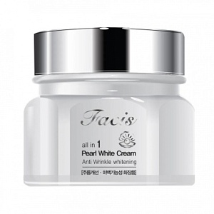 Крем для лица отбеливающий с жемчугом 100мл Facis ALL-IN-ONE PEARL WHITENING CREAM