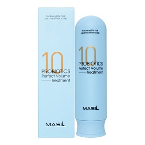 Маска для увеличения объема волос с пробиотиками 300мл MASIL 10 PROBIOTICS PERFECT VOLUME TREATMENT