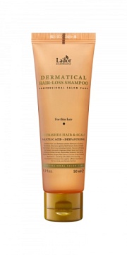 Шампунь против выпадения для тонких волос - Lador Dermatical hair loss shampoo for thin hair, 50мл