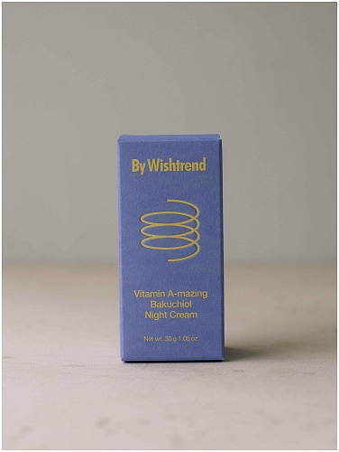 Крем для лица ночной ретинол и бакучиол - By Wishtrend Vitamin A-mazing bakuchiol night cream, 30г