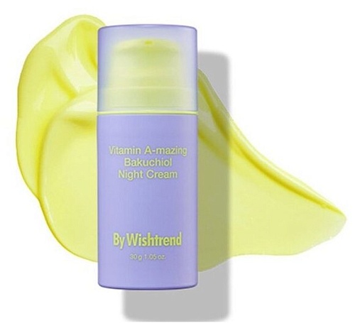 Крем для лица ночной ретинол и бакучиол - By Wishtrend Vitamin A-mazing bakuchiol night cream, 30г