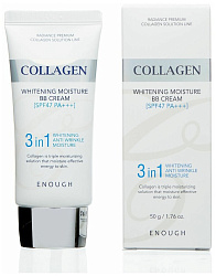 ББ крем для лица осветляющий с с морским коллагеном ENOUGH COLLAGEN 3 in 1 WHITENING MOISTURE BB REA