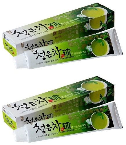 Паста зубная «восточный чай» - KeraSys Dental clinic 2080 chungeun cha gum, 130г