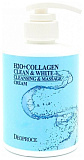 Крем для лица c коллагеном массажный - Deoproce Clean&white cleansing massage H2O collagen, 430мл