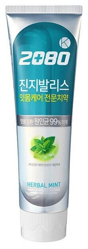 Паста зубная с гинкго билоба «мята и целебные травы» - KeraSys Dental clinic 2080 herbal mint, 100г