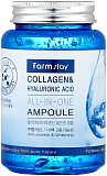 Сыворотка с гиалуроновой кислотой и коллагеном - FarmStay CAll-in-one collagen & hyaluronic, 250мл