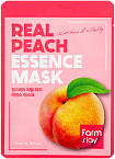 Маска для лица тканевая с экстрактом персика 23мл FarmStay Real Peach Essence Mask