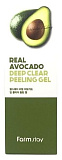 Гель-пилинг для лица с экстрактом авокадо - FarmStay Real avocado deep clear peeling gel, 100мл