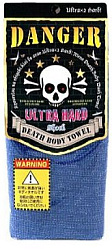 Мочалка массажная ультражесткая синяя - Yokozuna Death body towel, 29*100см